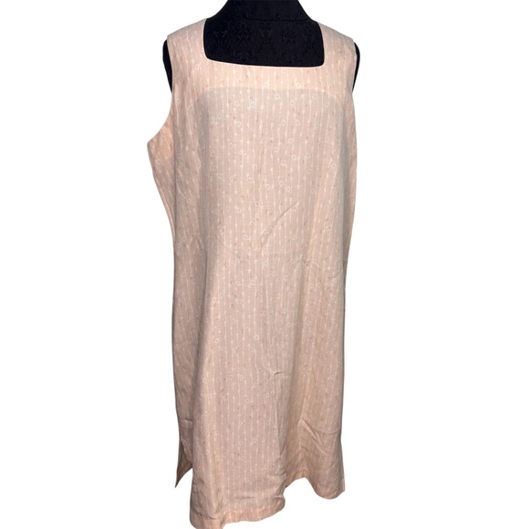 Vintage Lord & Taylor 90s Pink White Dress - Picture 1 of 11